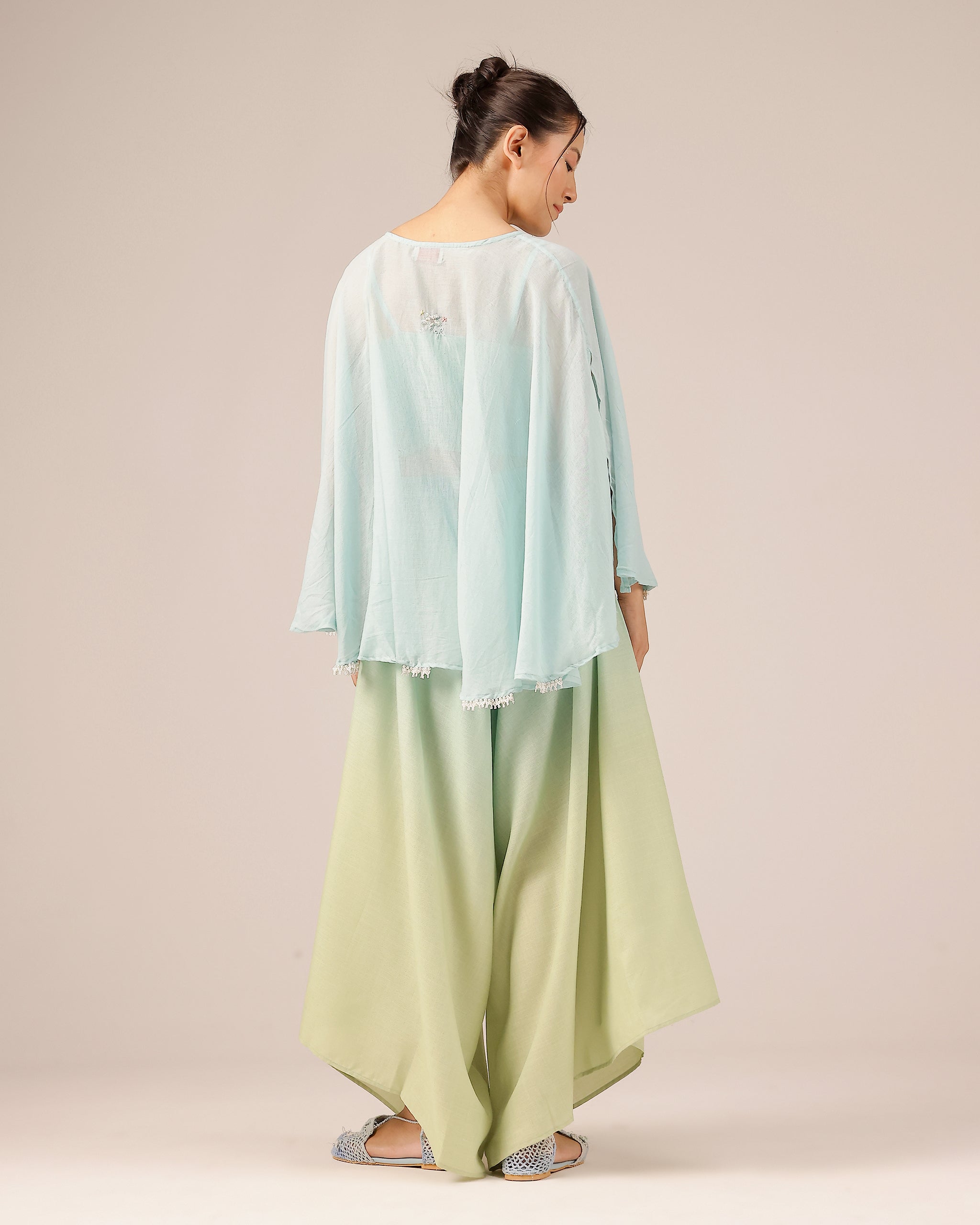 Golden Dune Top Tube Top Pant (Blue)
