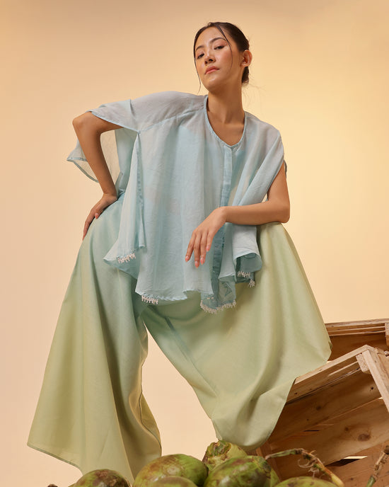 Golden Dune Top
 Tube Top 
Pant (Blue)