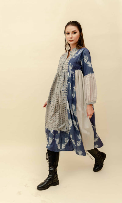 Sugandha Handwoven Cotton Midi Dress - OurDve