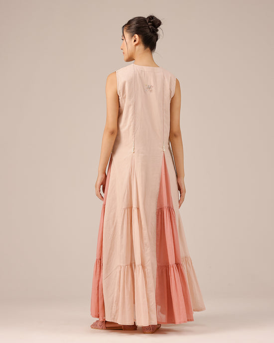 Pink Blush Pearl Sleeveless Midi Dress - OurDve