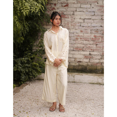 Capsule 5 - Beige Cotton Top and Pant Set