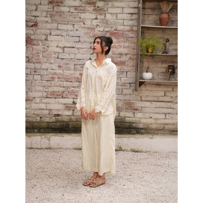 Capsule 5 - Beige Cotton Top and Pant Set