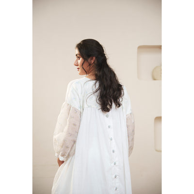 Capsule 8 - White Chanderi and Cotton Dress