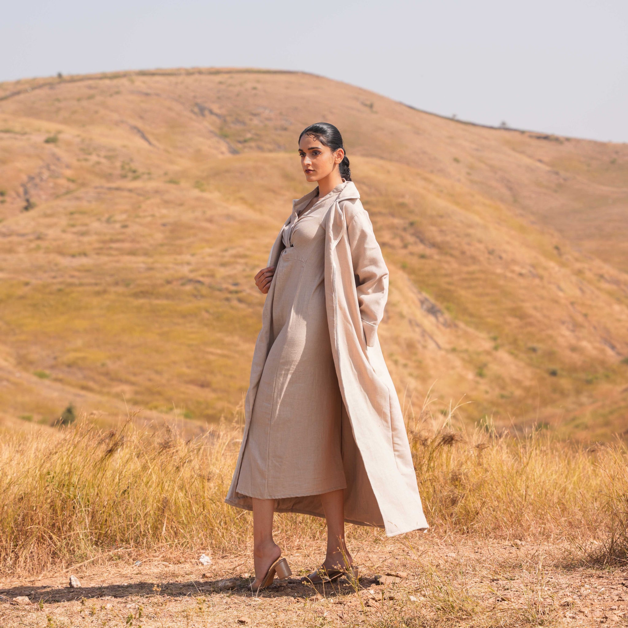 Aria Dress and Jacket Set Brown