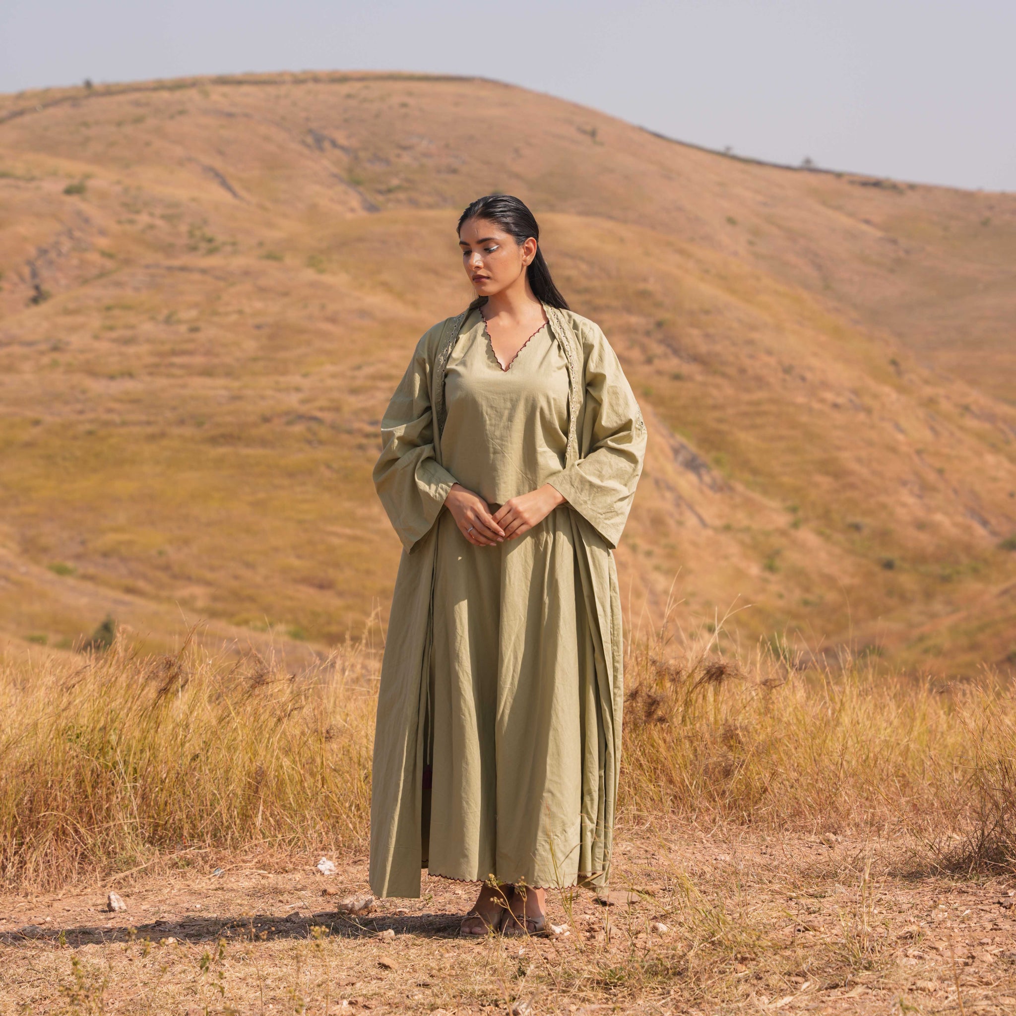 Frost Fall 3 Piece Set (Top, Skirt and Jacket) - Green