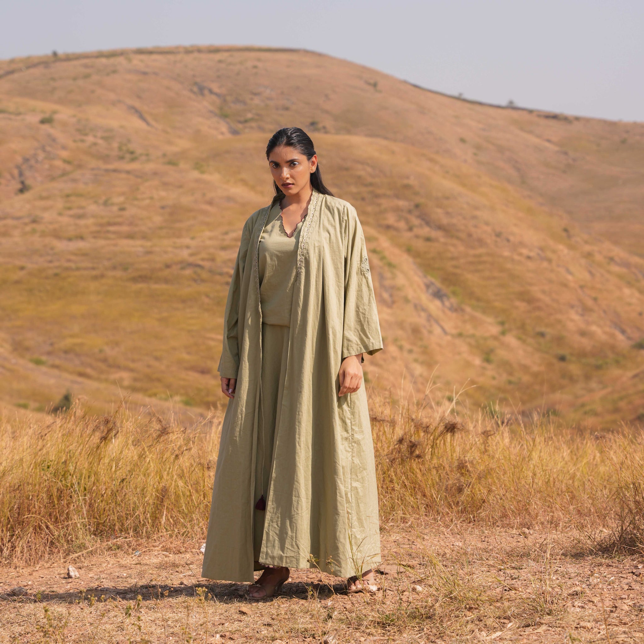 Frost Fall 3 Piece Set (Top, Skirt and Jacket) - Green