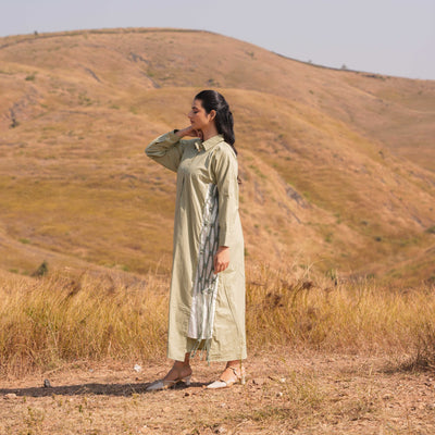 Green Cascade Long Dress - OurDve