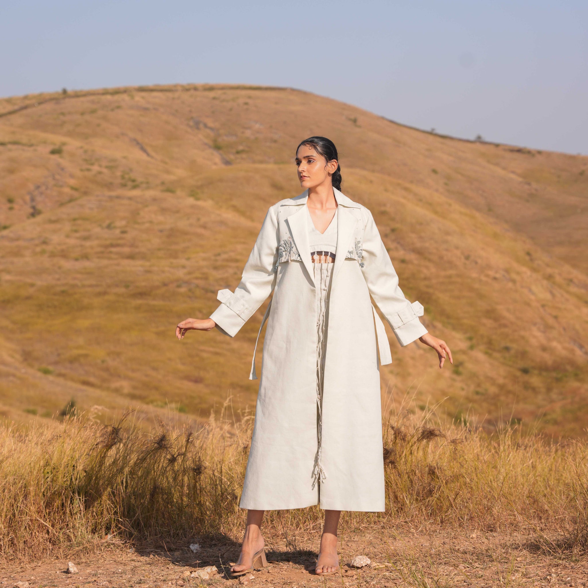 Miraya Dress and Jacket Set Grey