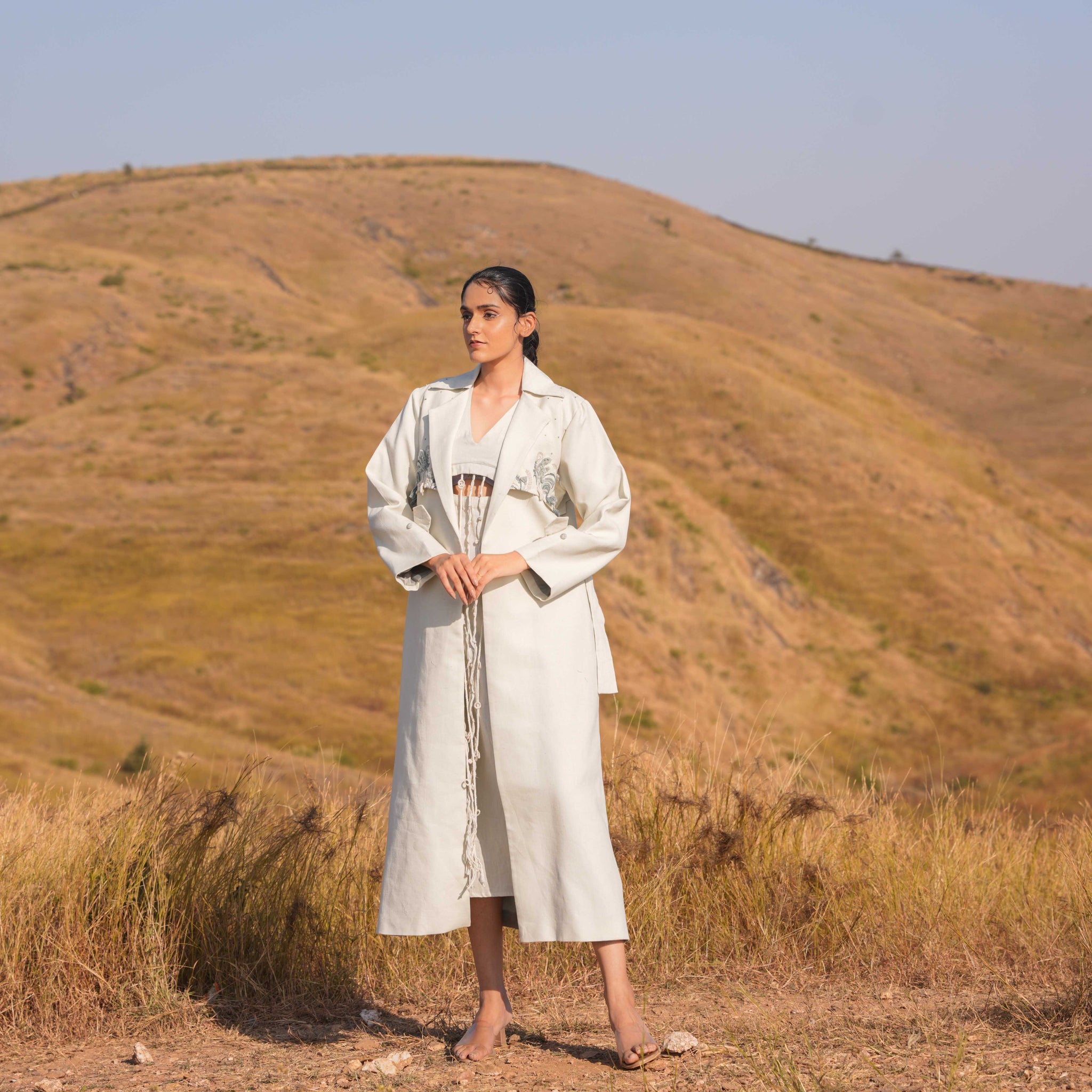 Miraya Dress and Jacket Set Grey