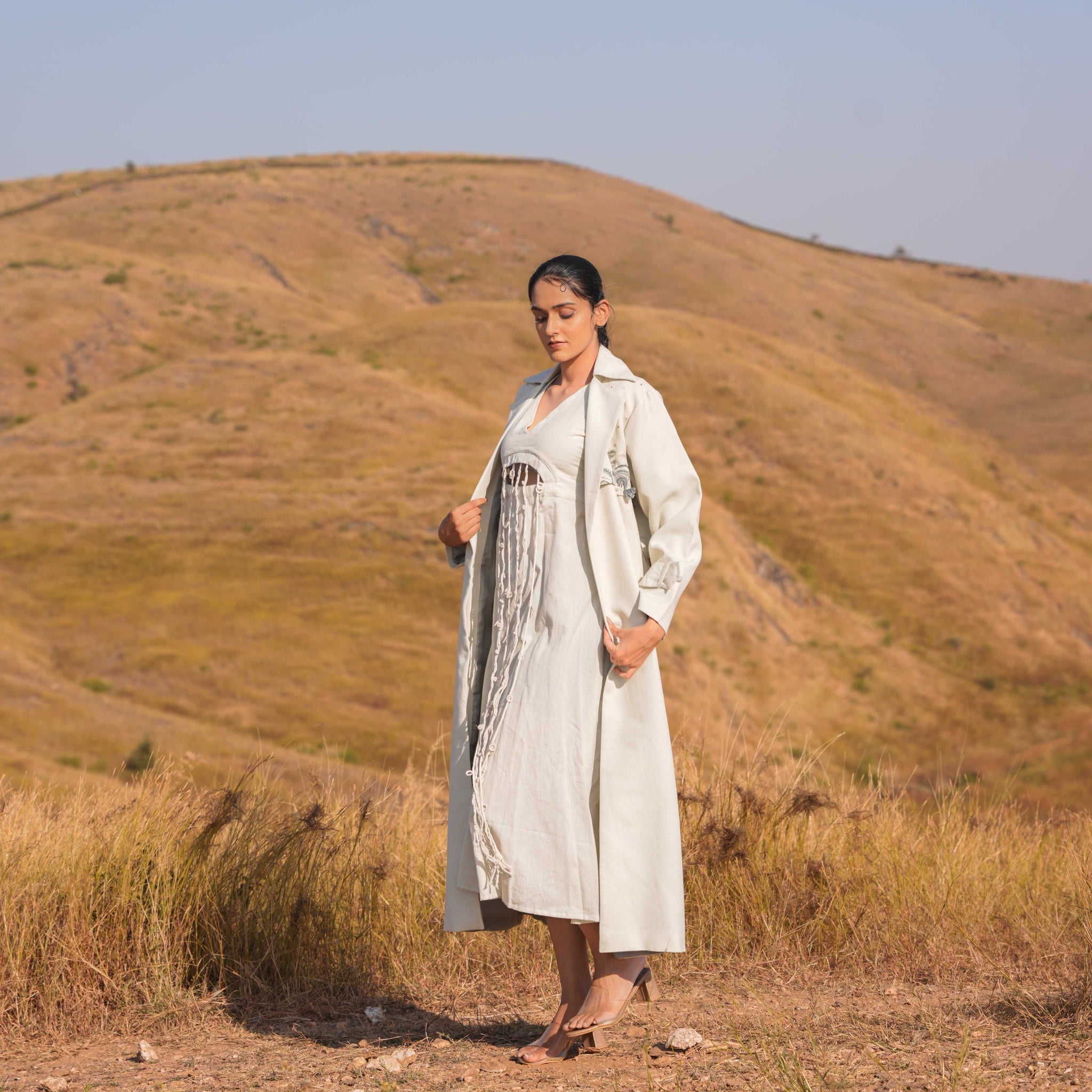 Miraya Dress and Jacket Set Grey