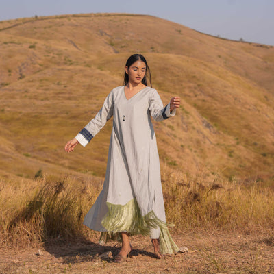 Fray Dress - Grey