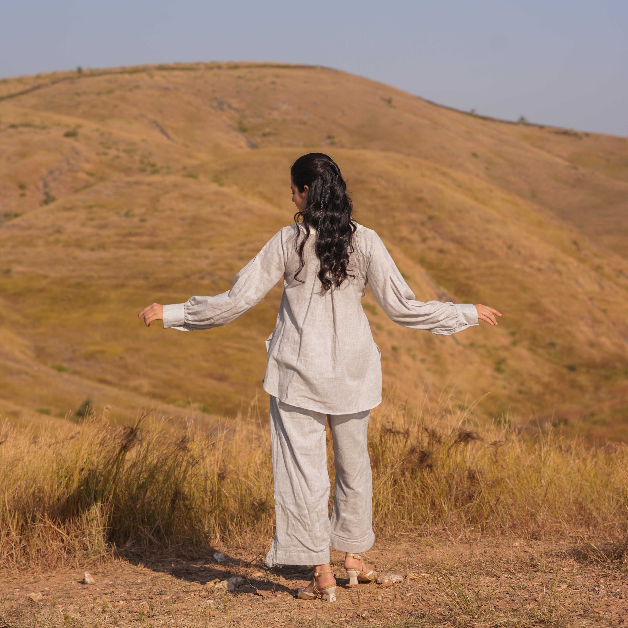 Whisper Wind Shirt and Pant Set - Grey