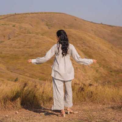 Whisper Wind Shirt and Pant Set - Grey