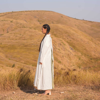 Beige Rio Cotton Midi Dress - OurDve