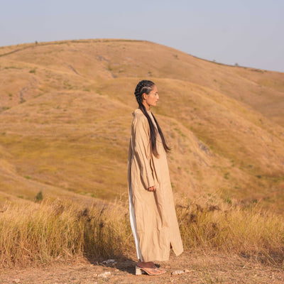 Brown Rio Cotton Midi Dress - OurDve