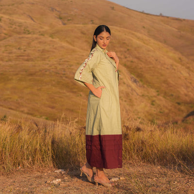 Green Eve Cotton Midi Dress - OurDve