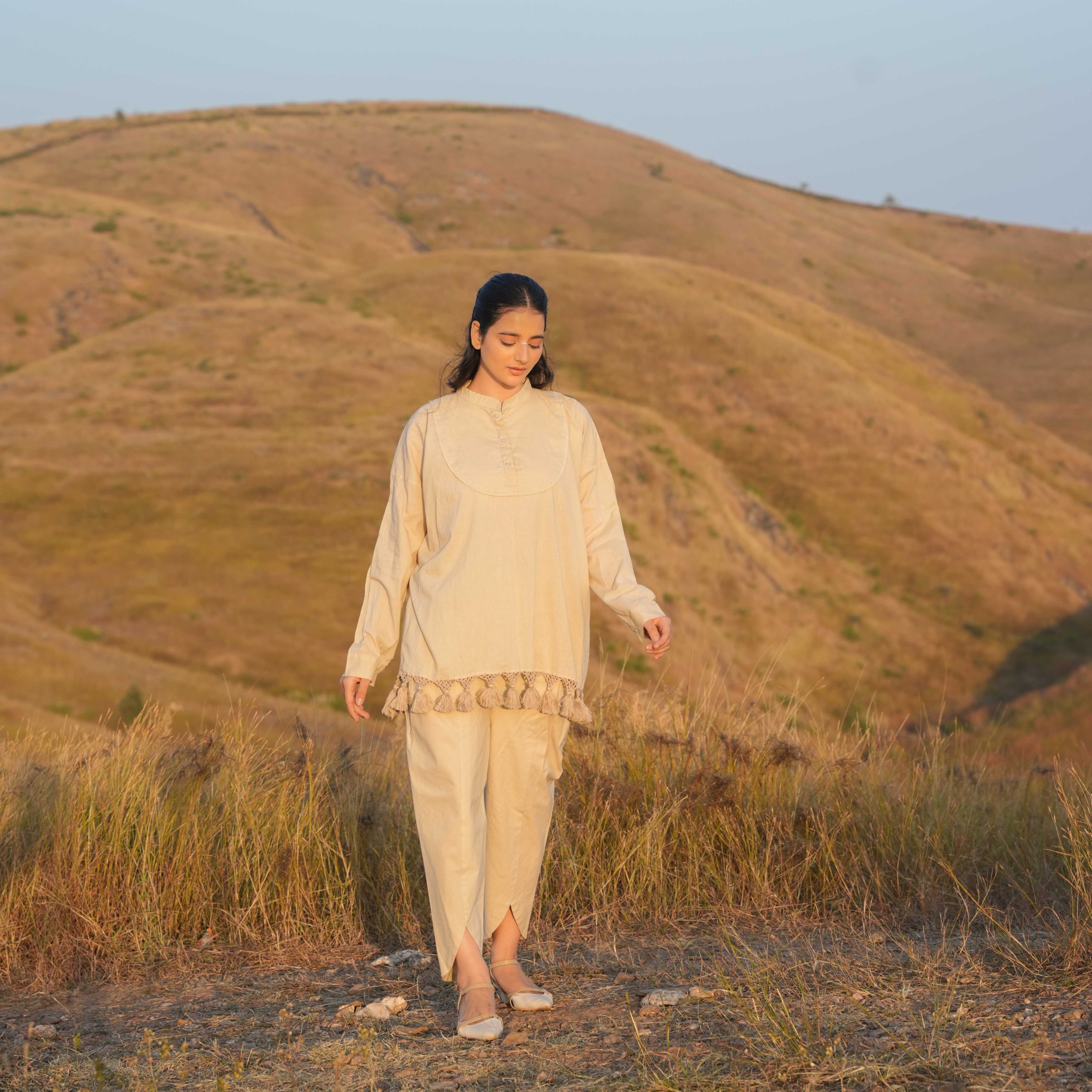 Arlo Top and Pant Co-ord Set Ivory