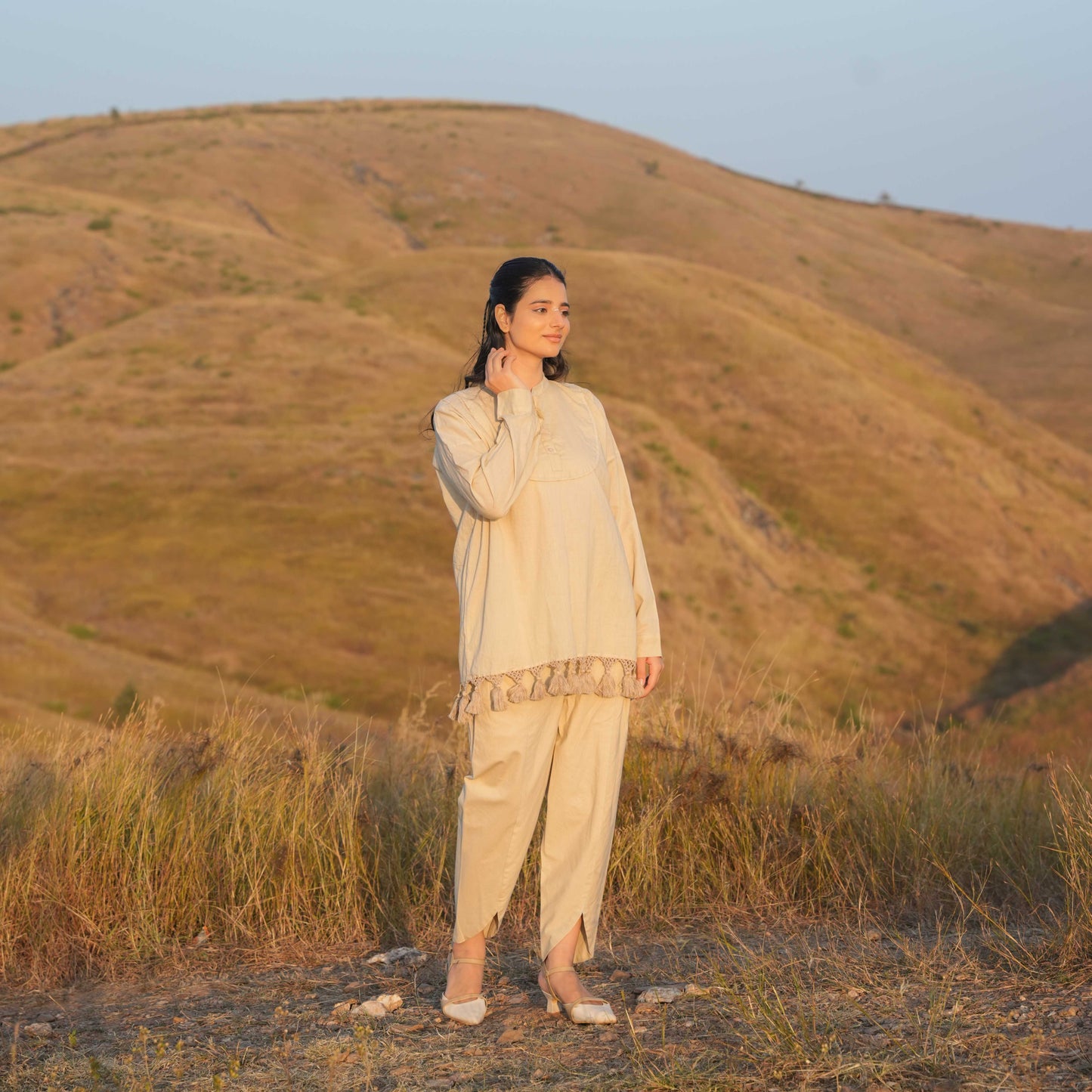 Arlo Top and Pant Co-ord Set Ivory