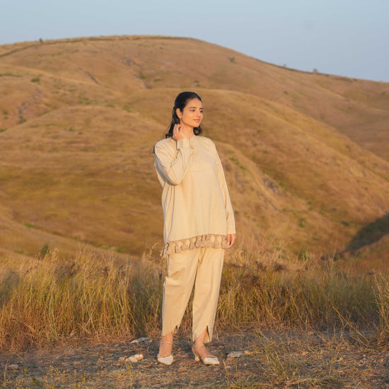 Arlo Top and Pant Co-ord Set Ivory