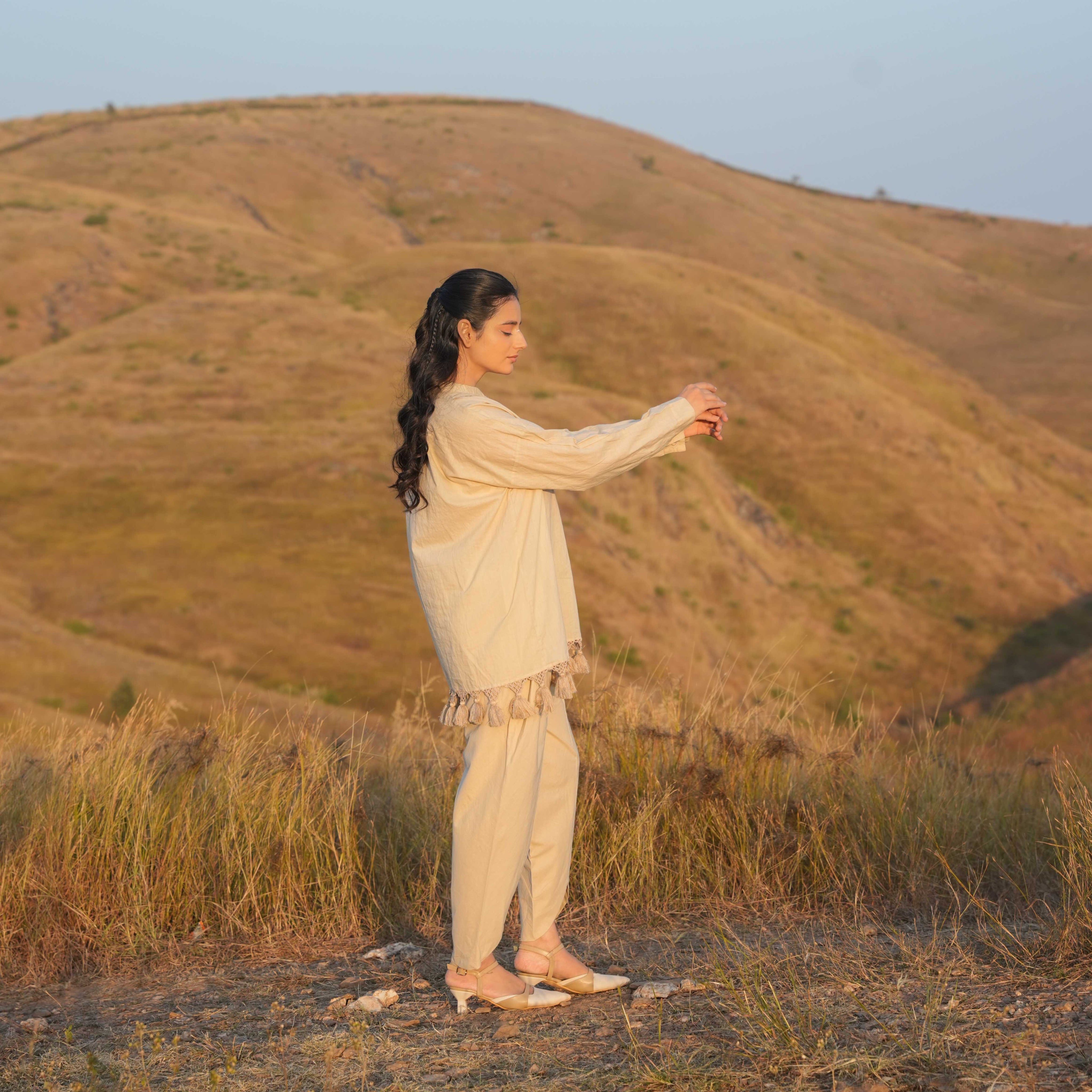 Arlo Top and Pant Co-ord Set Ivory