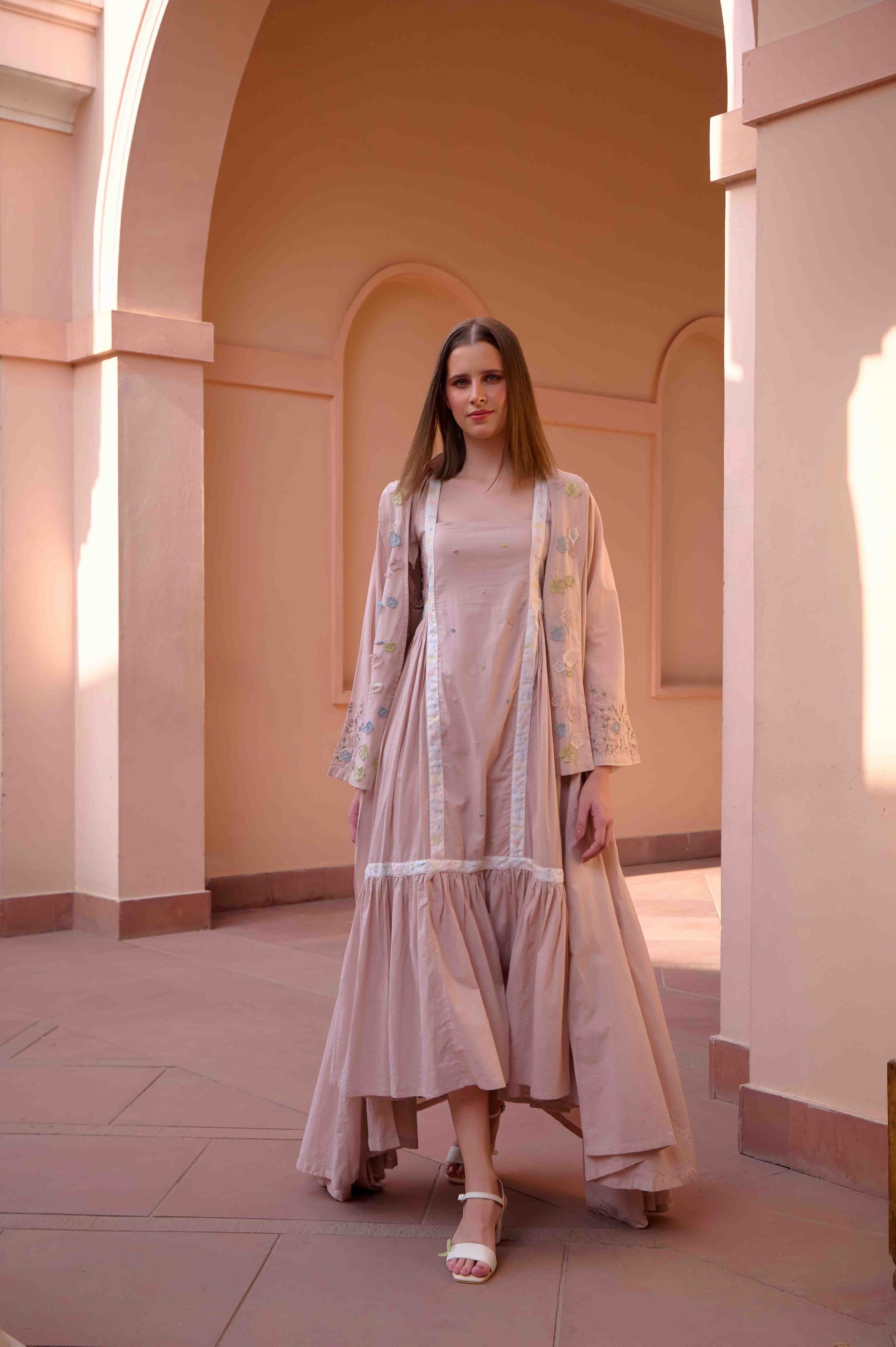 Betty Dress and Jacket Set - Flamingo Pink