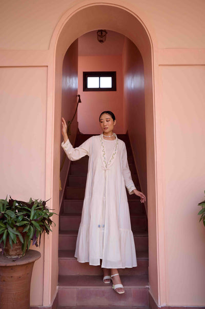 Amily Dress and Jacket Set - Beige