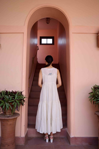 Amily Beige Maxi Dress & Jacket Set | OurDve