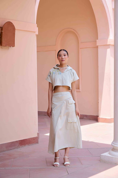 Edwin Top and Skirt Set - Grey