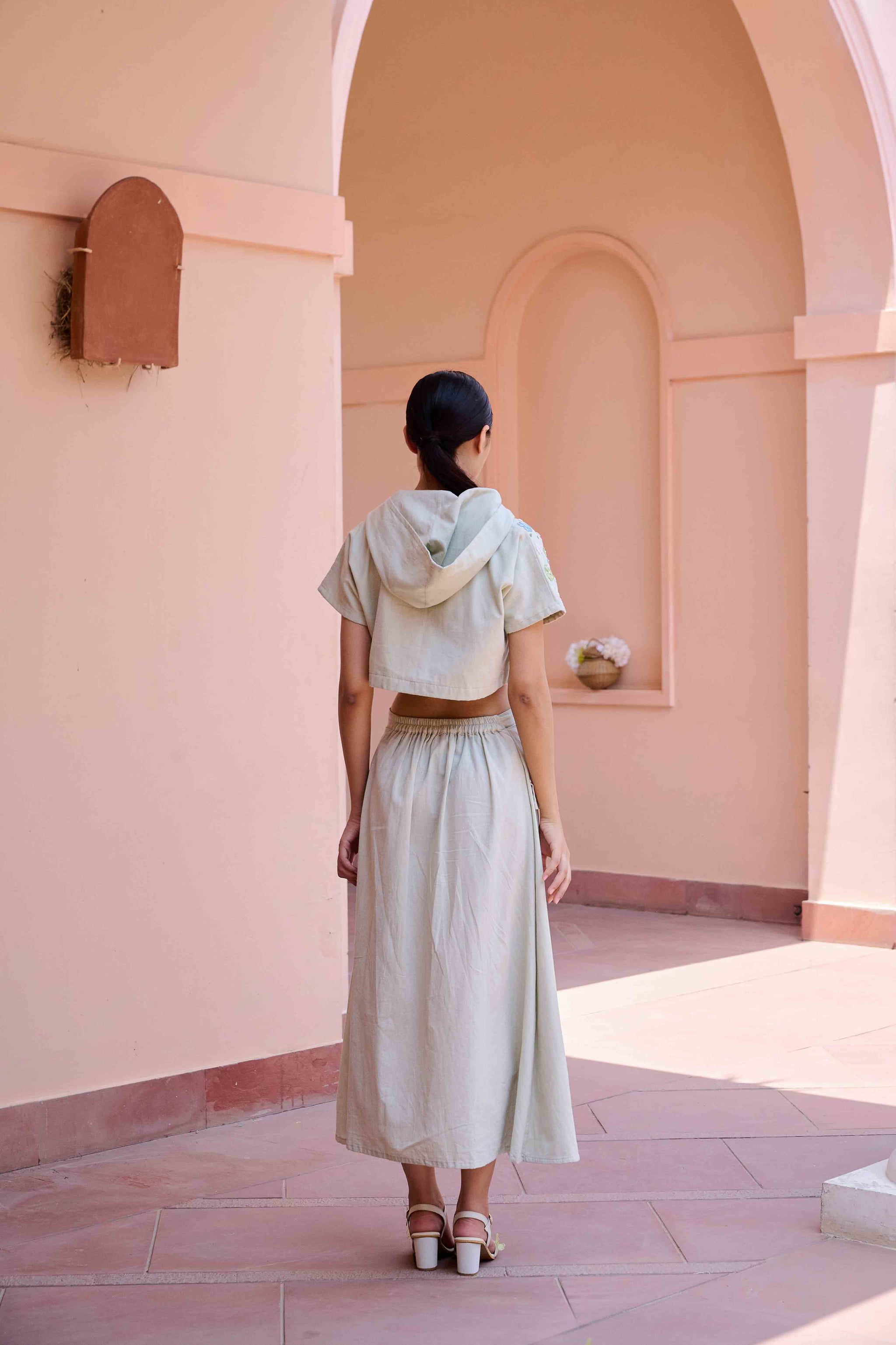 Edwin Top and Skirt Set - Grey