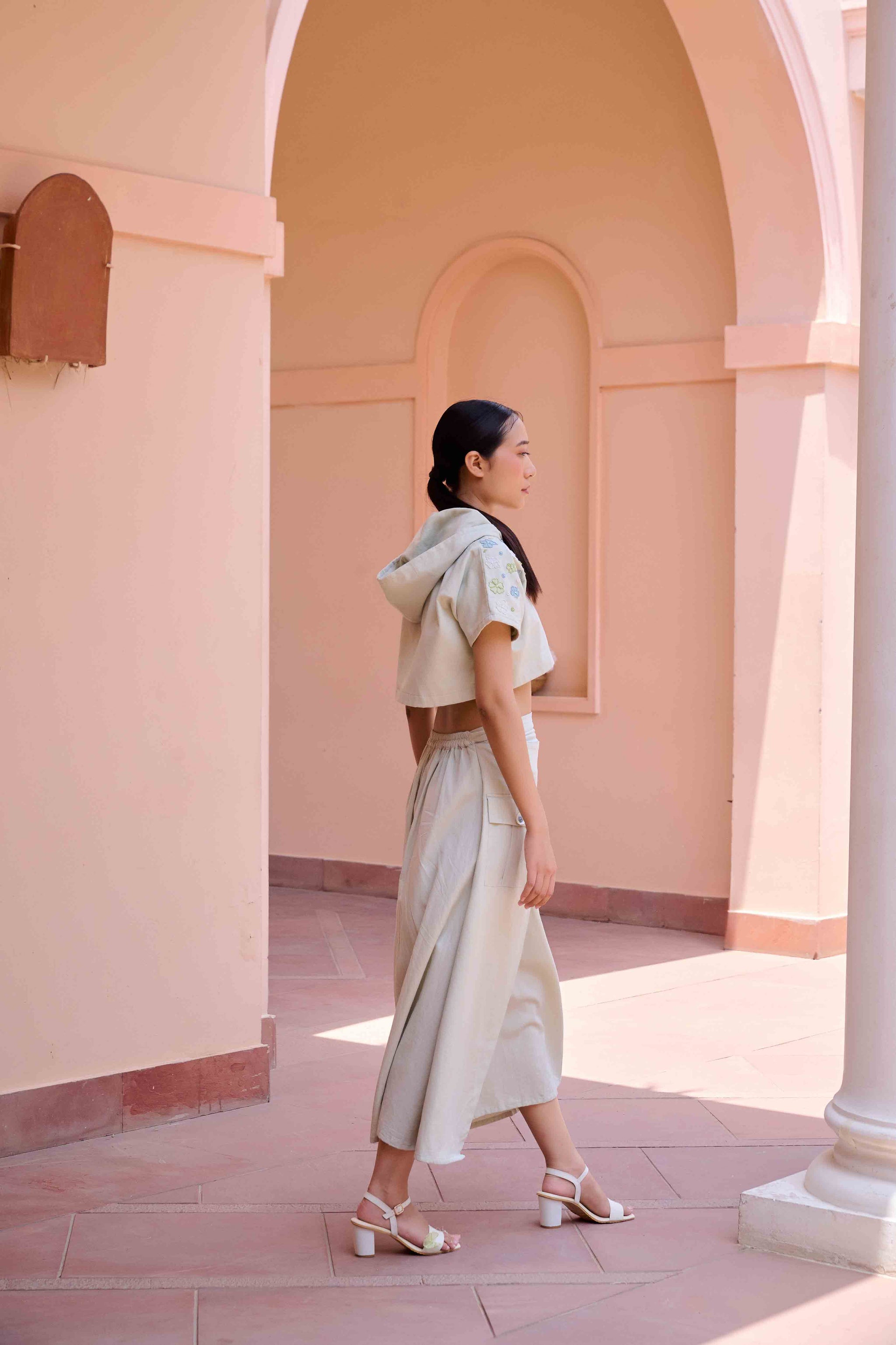 Edwin Top and Skirt Set - Grey