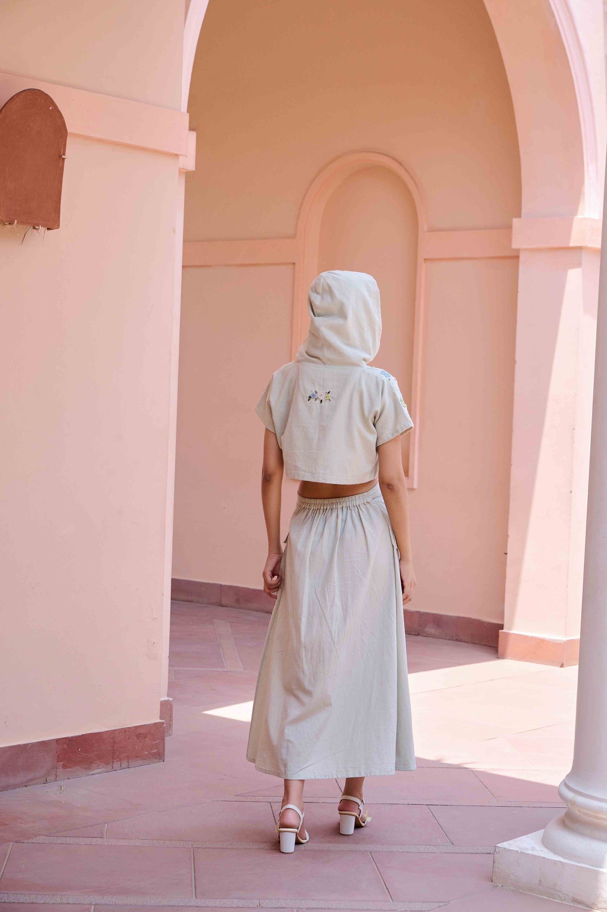 Edwin Top and Skirt Set - Grey