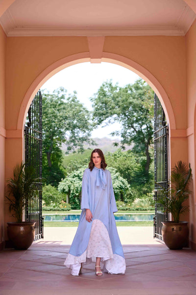 Ruby Dress - Blue and White