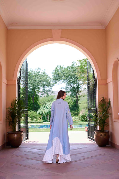 Ruby Dress - Blue and White