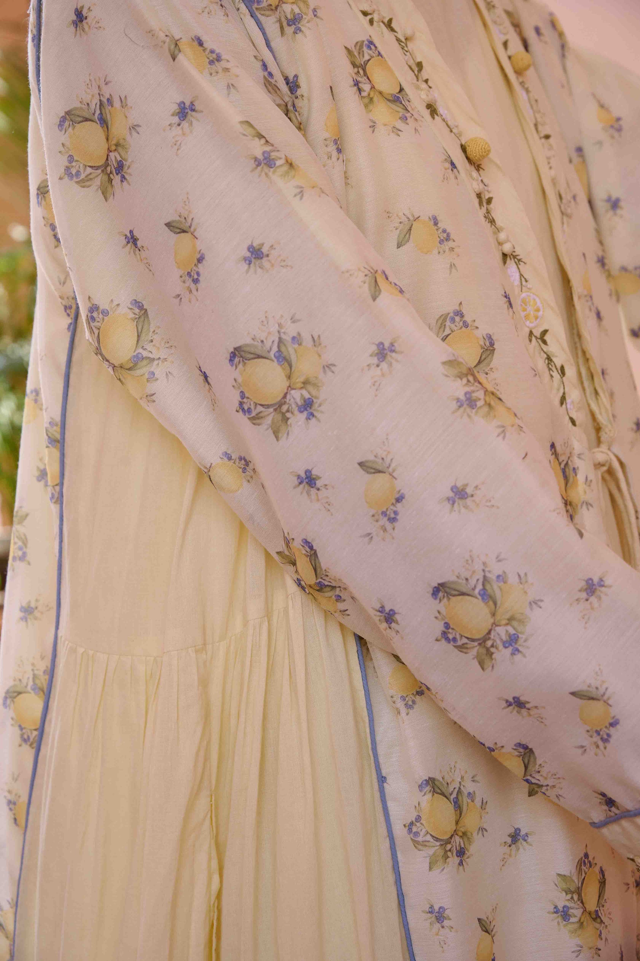 Amily Dress and Jacket Set - Lemon Print