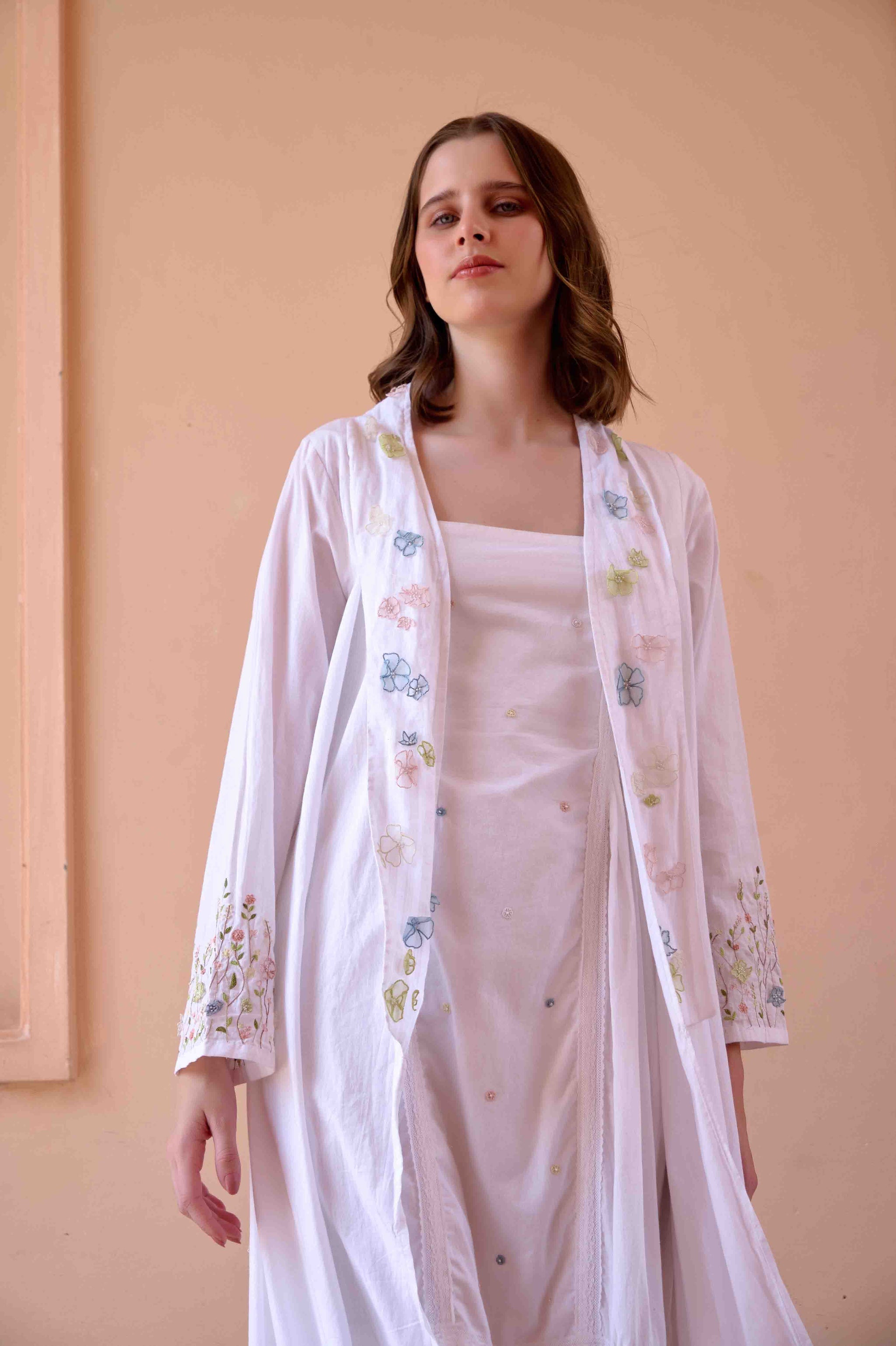 Betty Dress and Jacket Set - White