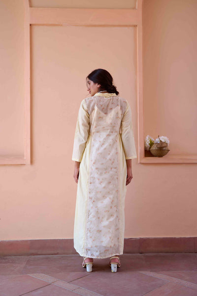 Yellow Printed Esme Long Dress - OurDve