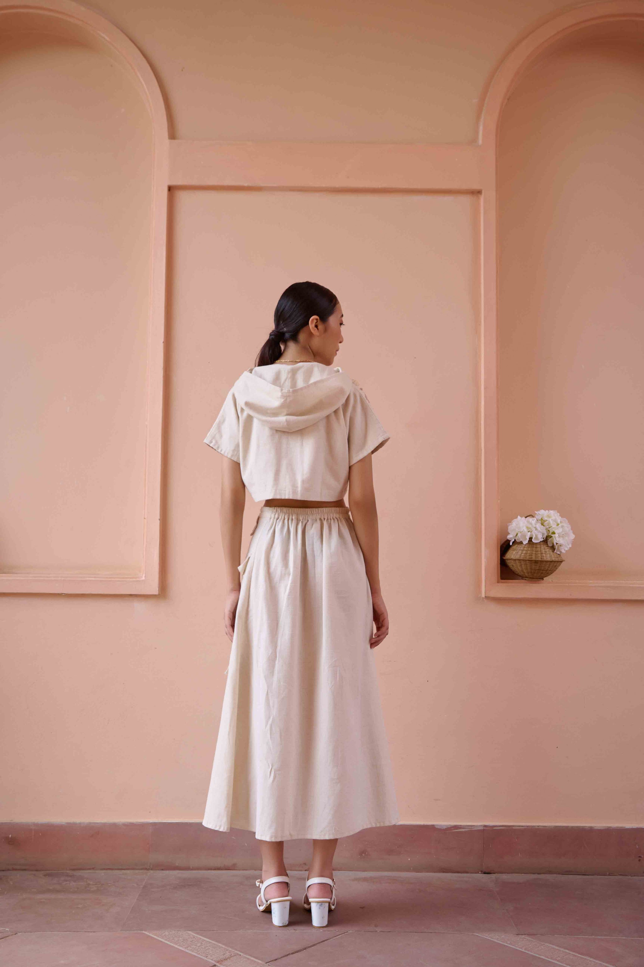 Edwin Top and Skirt Set - Beige