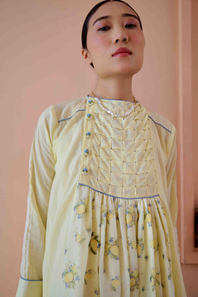 Zeno Dress - Lemon Printed