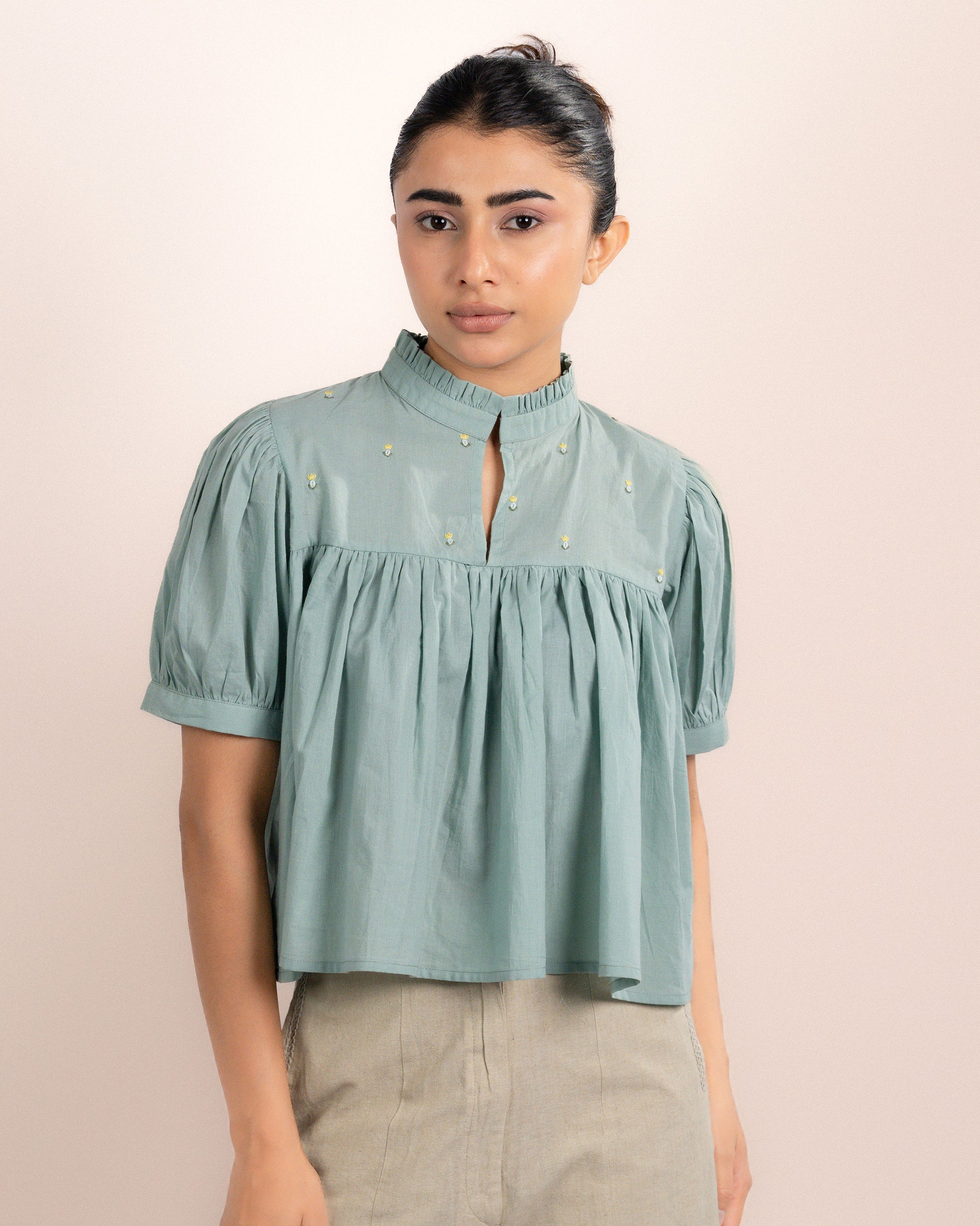 Rosy Top - Mint Blue