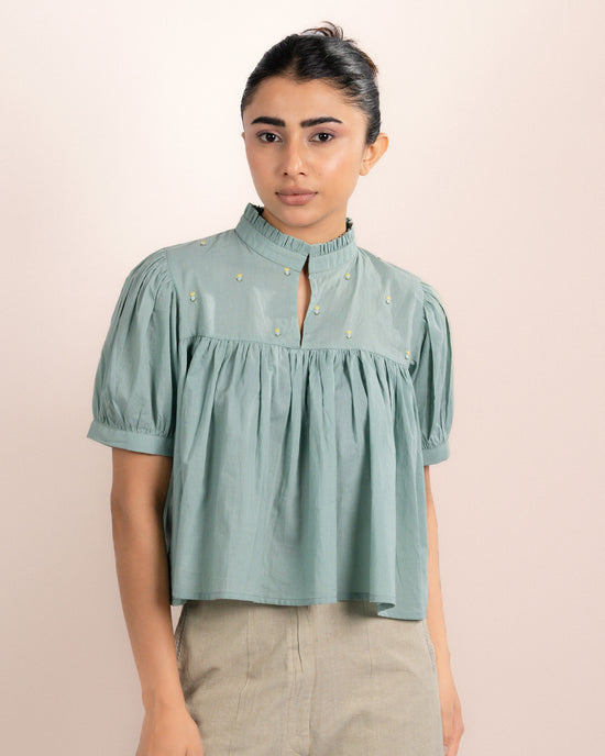 Rosy Top - Mint Blue