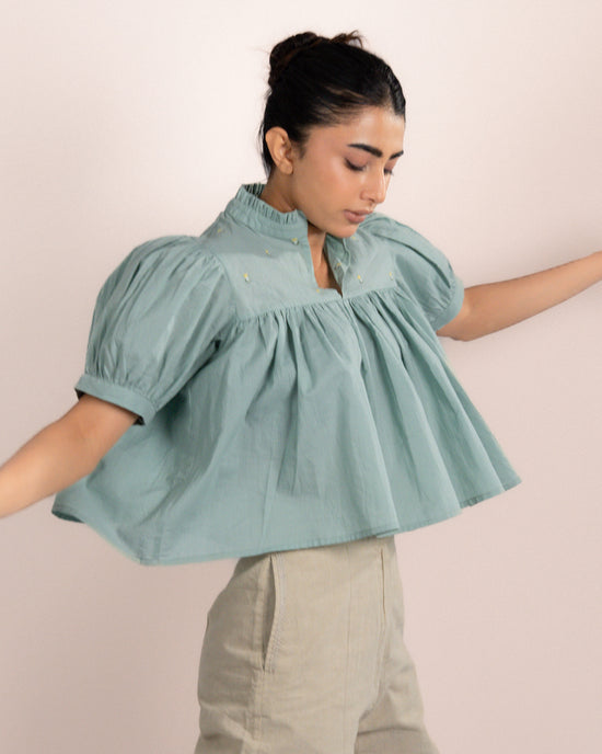Rosy Top - Mint Blue