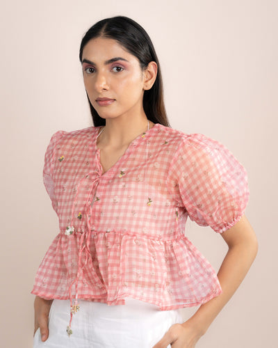 Noe Tube Top + Top - Pink Checks