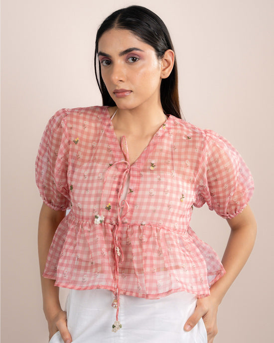 Noe Tube Top + Top - Pink Checks