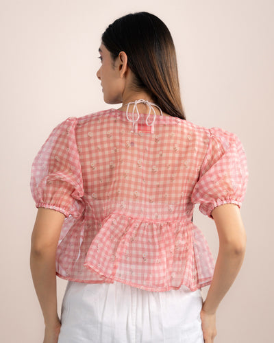 Noe Tube Top + Top - Pink Checks