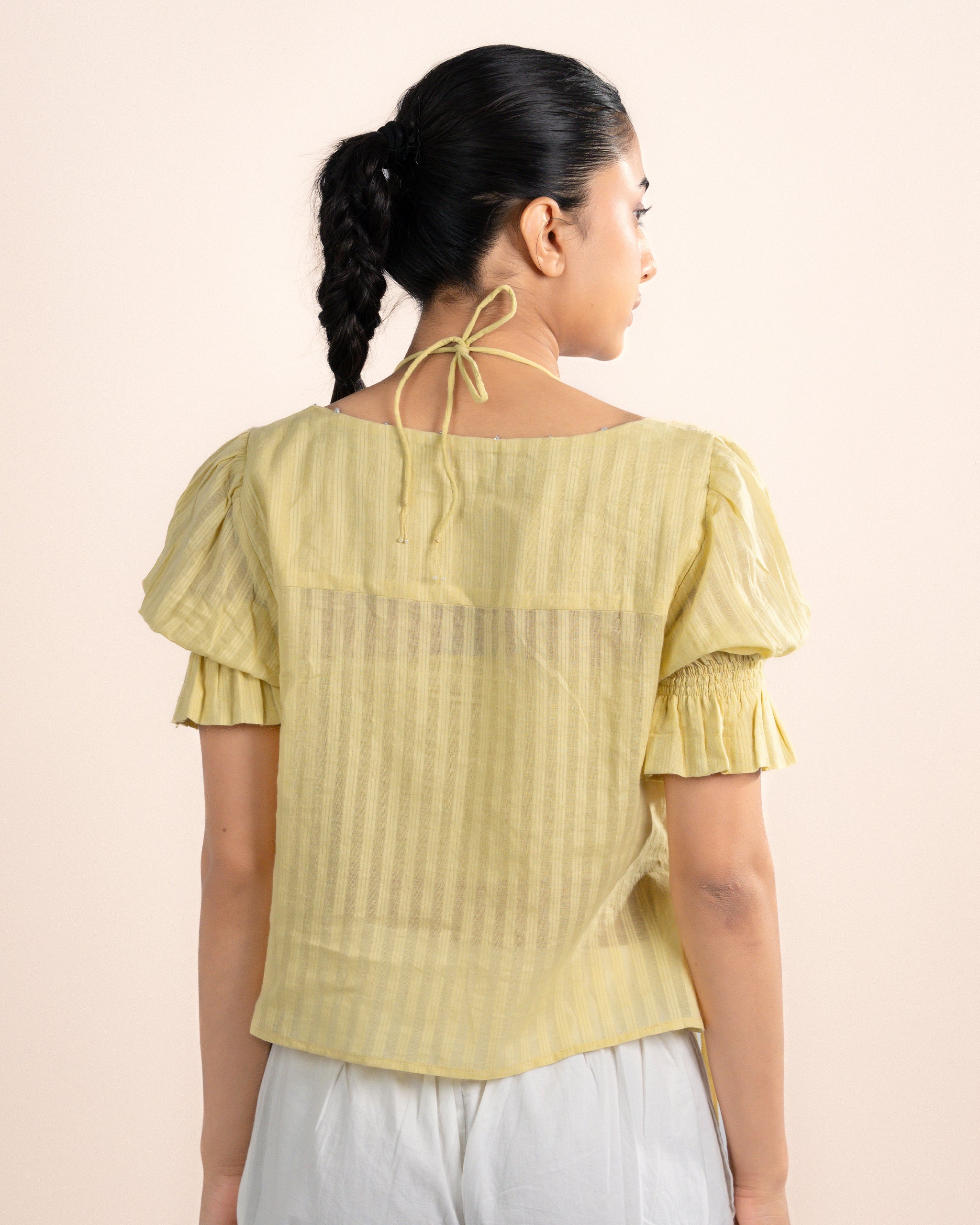 Koi Tube Top + Top - Ochre Yellow Stirp