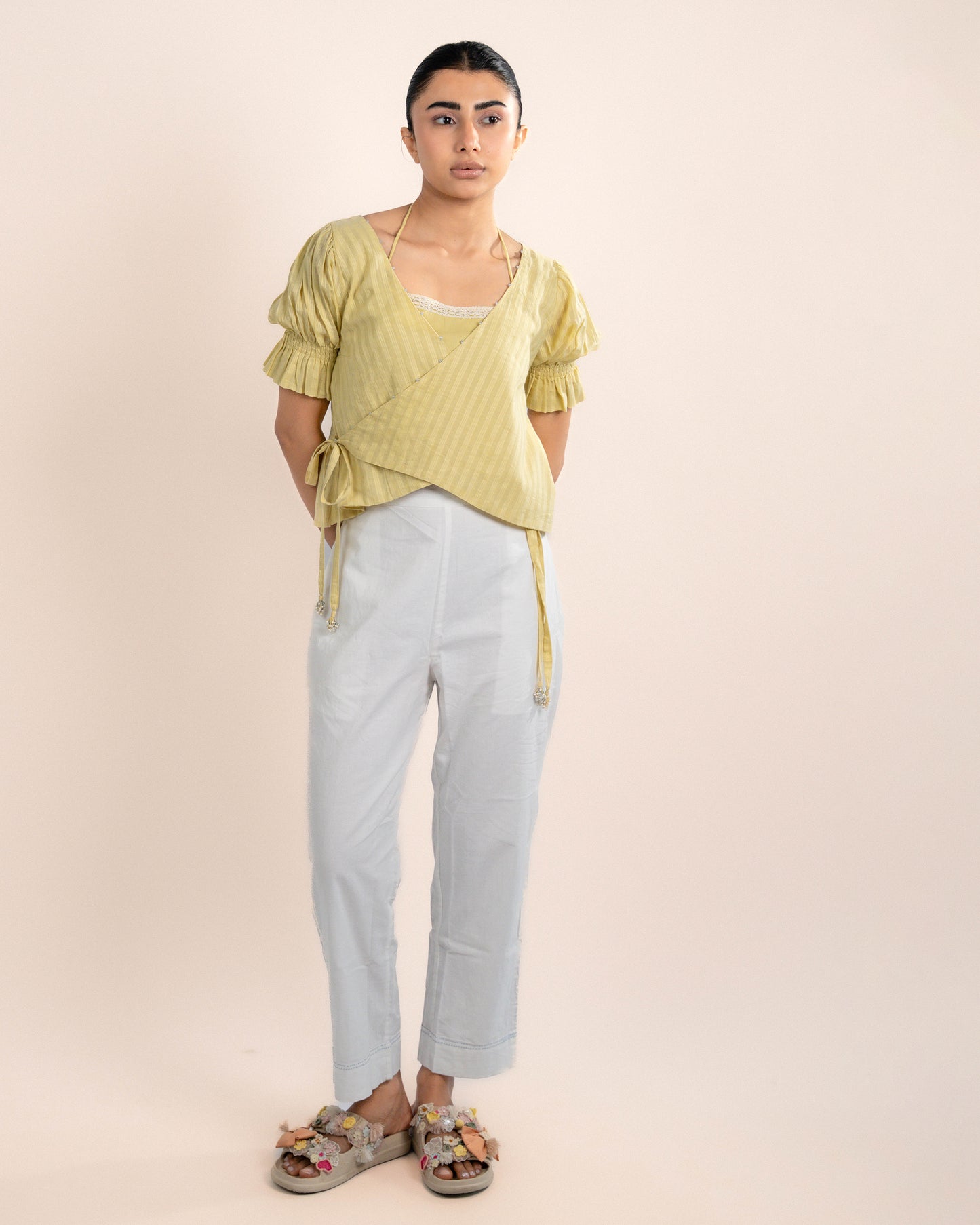 Koi Tube Top + Top - Ochre Yellow Stirp