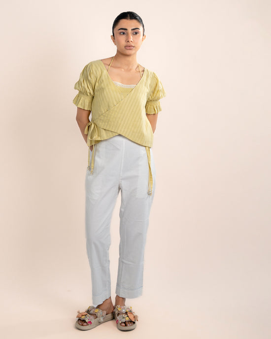 Koi Tube Top + Top - Ochre Yellow Stirp