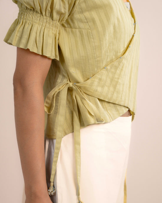 Koi Tube Top + Top - Ochre Yellow Stirp