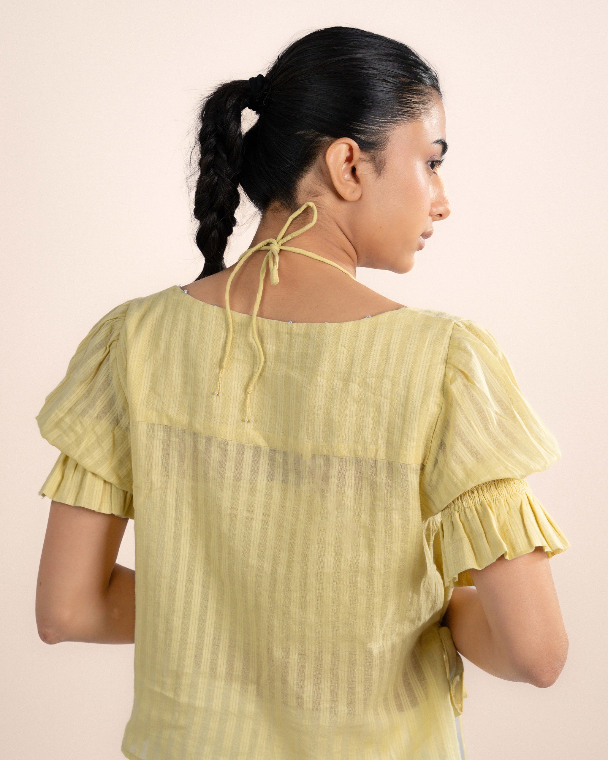 Koi Tube Top + Top - Ochre Yellow Stirp