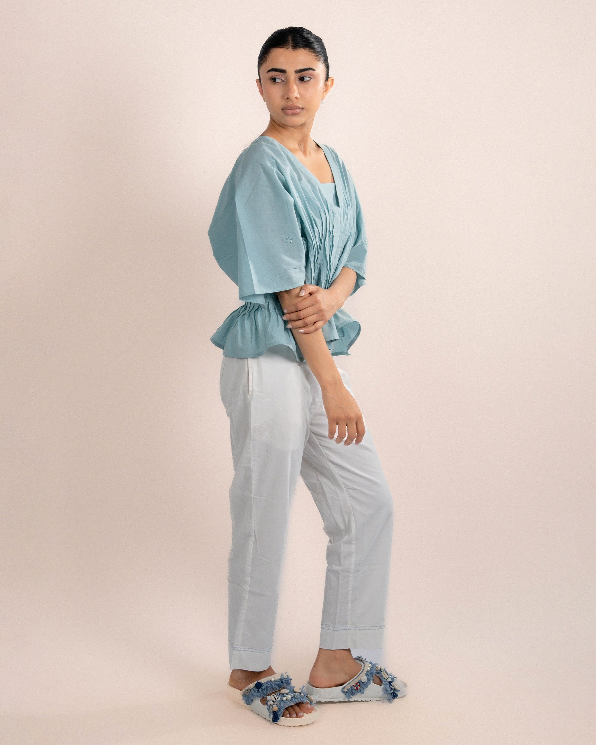 Eira Tube Top + Top - Sea Blue Cotton